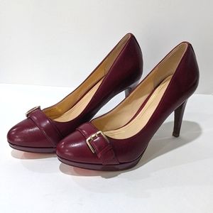 Cole Haan Chelsea Buckle Shoes, Port Women's 8 NIB